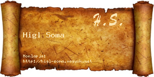 Higl Soma névjegykártya